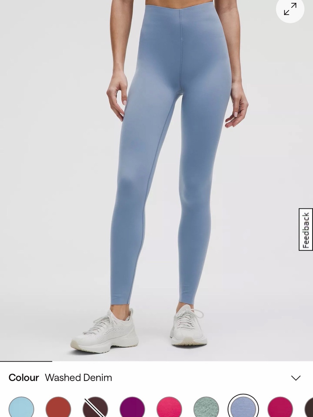 lululemon athletica Washed Denim High-Rise Leggings - Light Blue